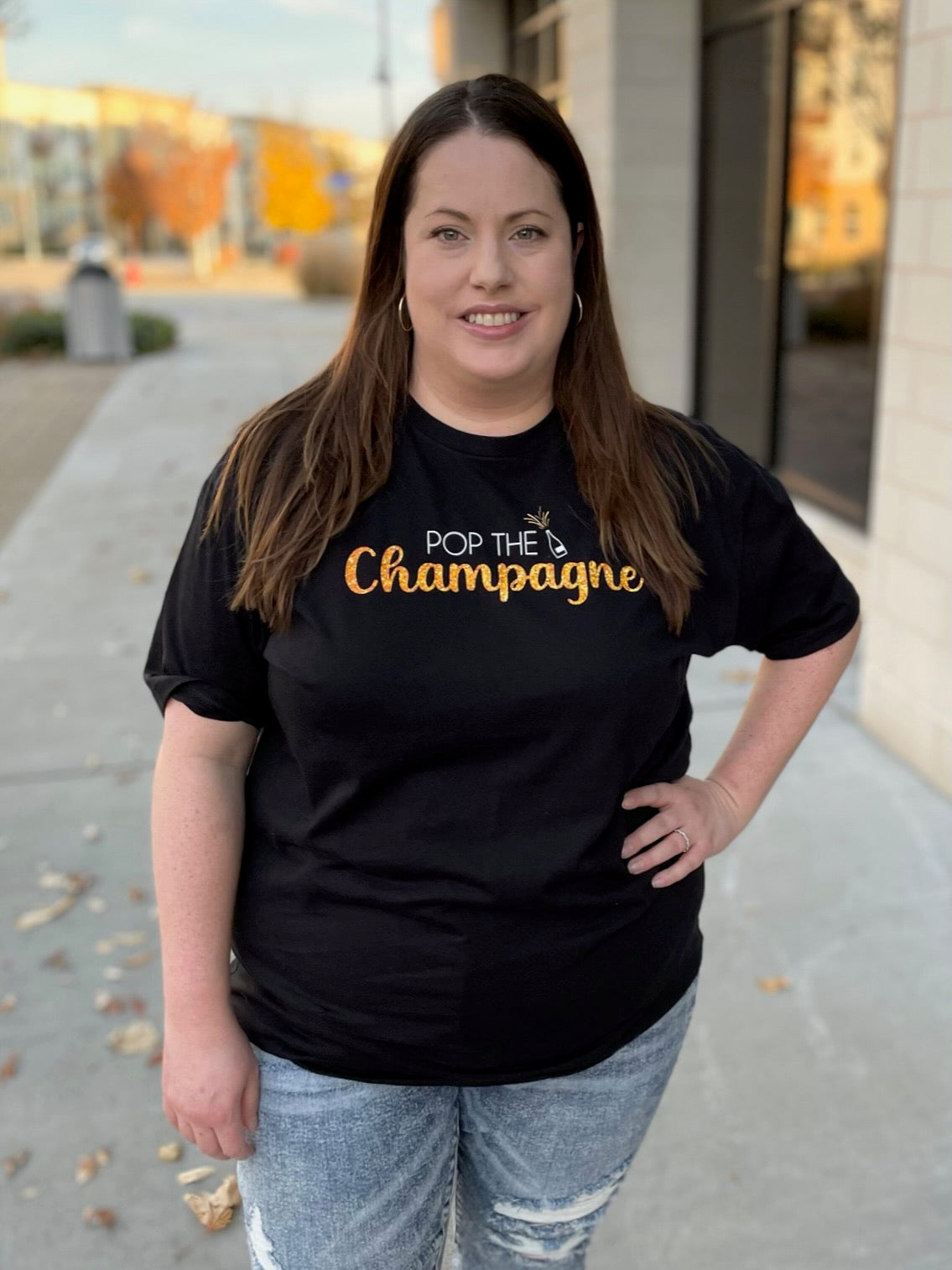 Pop the Champagne Graphic Tee