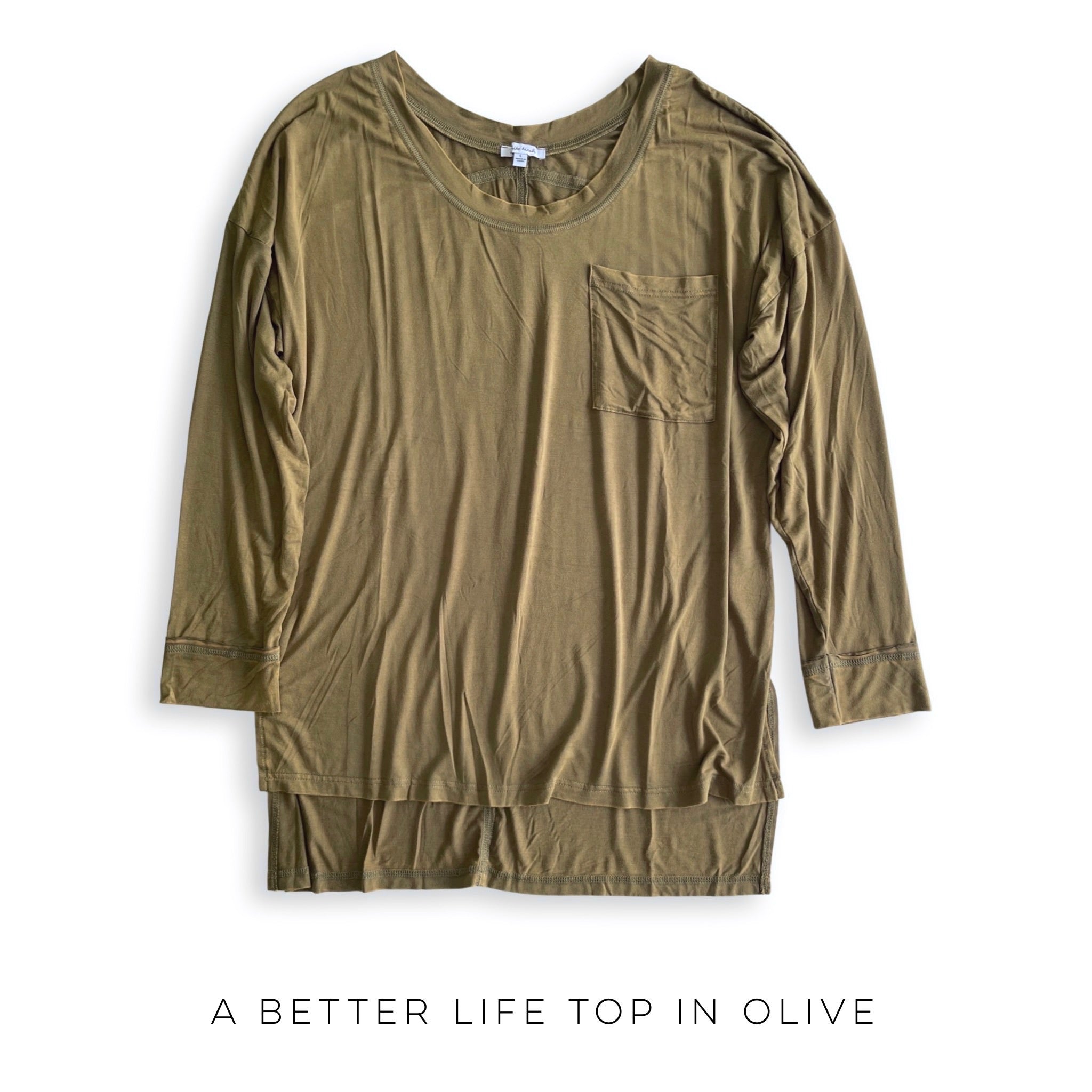 A Better Life Top in Olive