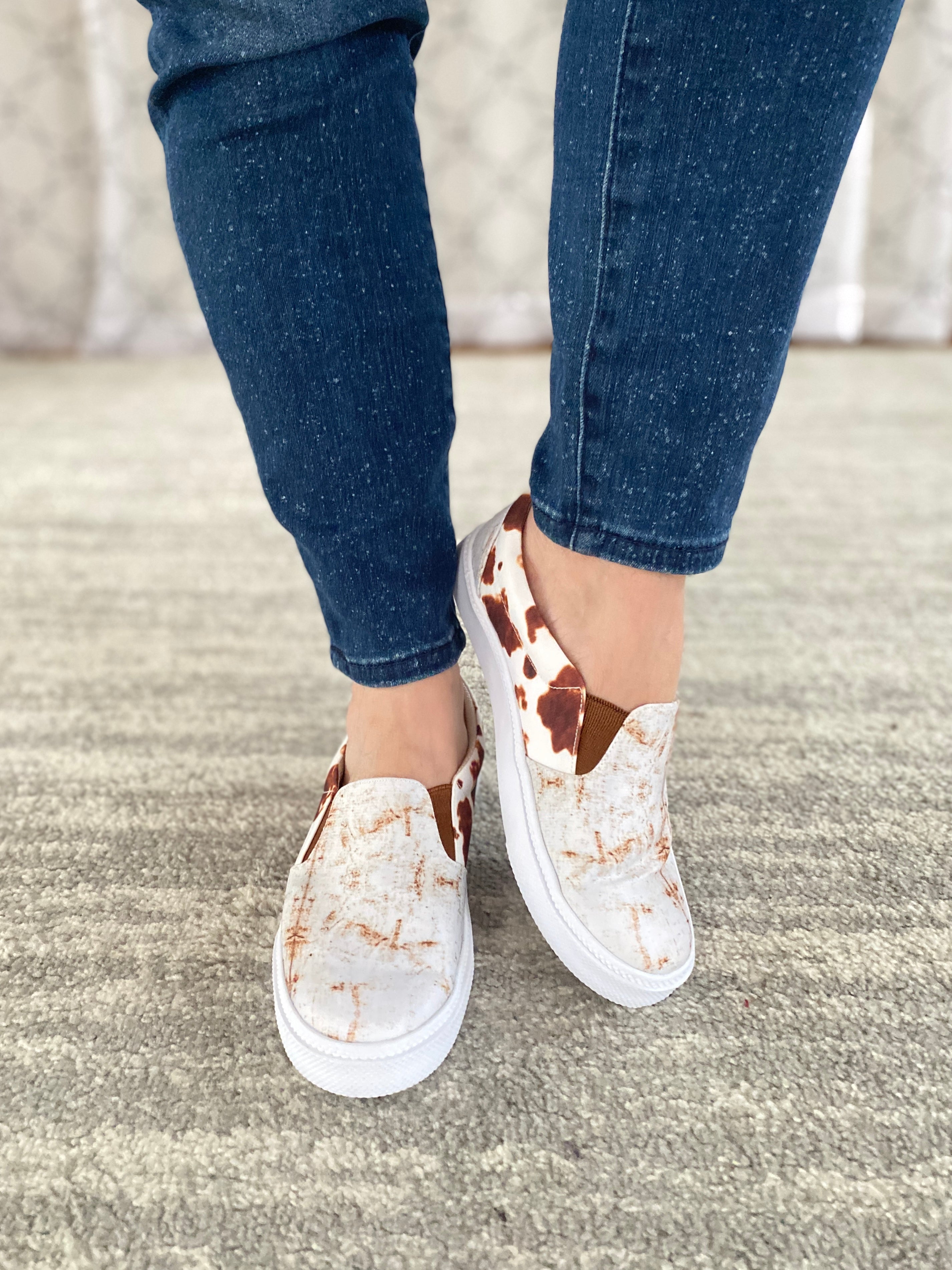 Stylin' Sneakers in Rusted White