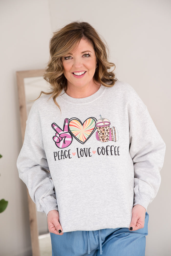 Peace Love Coffee Crewneck