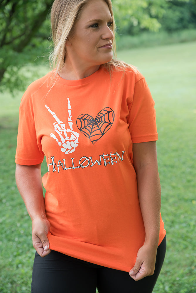 PT Peace Love Halloween Graphic Tee