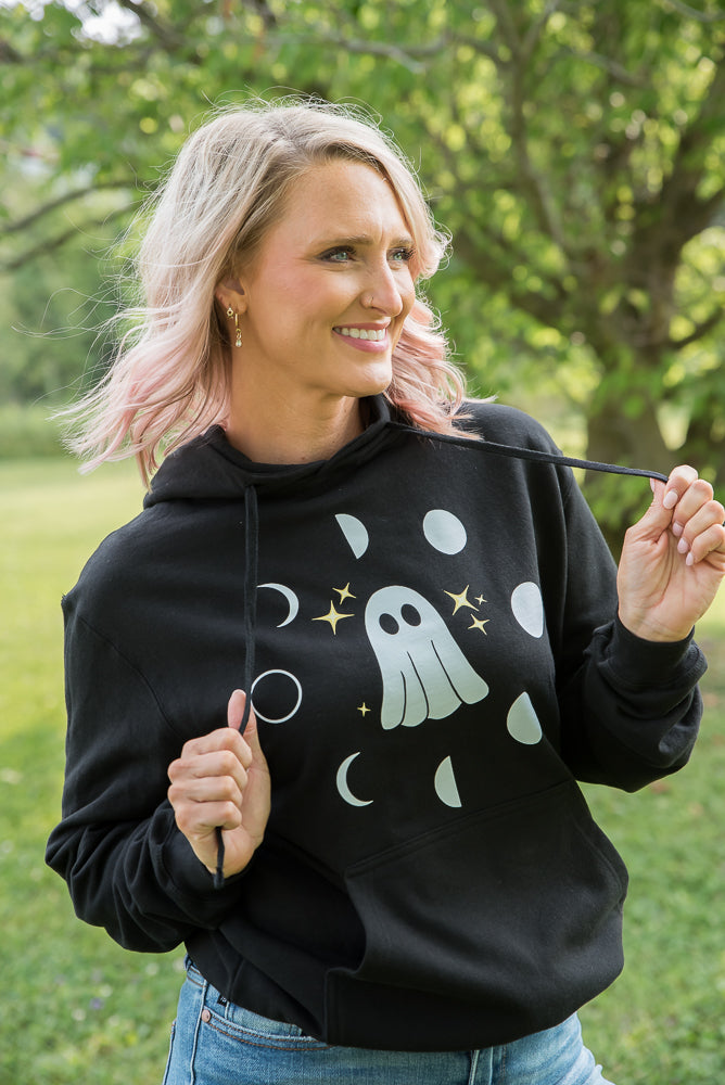 Phases of the Moon Graphic Hoodie
