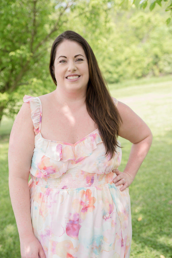 Watercolor Floral Dress