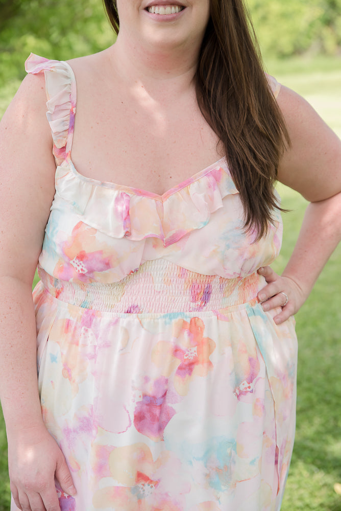 Watercolor Floral Dress