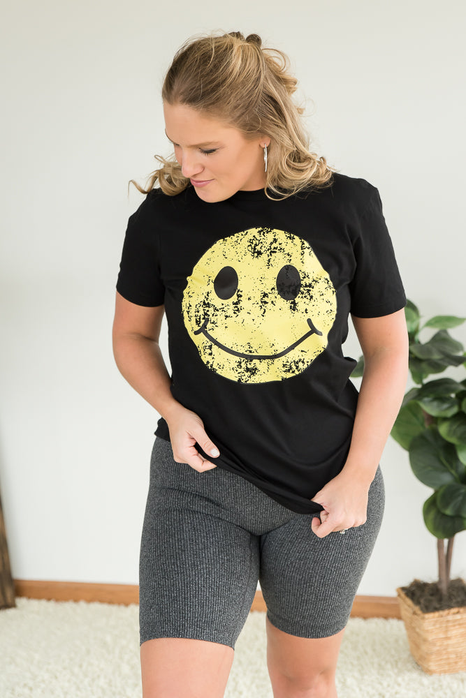 Vintage Smiley Face Graphic Tee