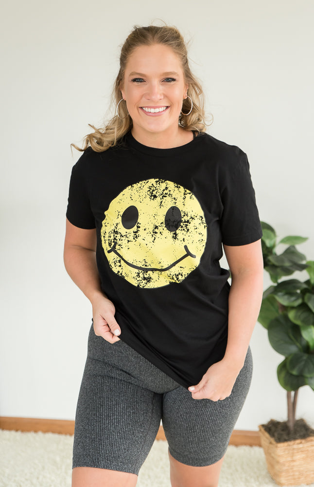 Vintage Smiley Face Graphic Tee