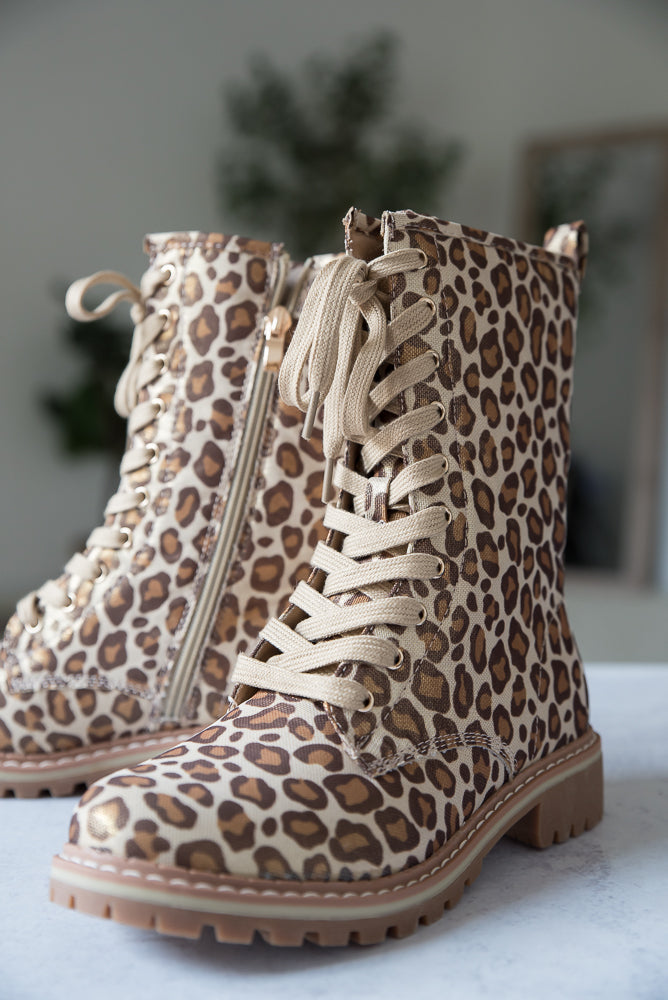 FOMO Boots in Gold Leopard
