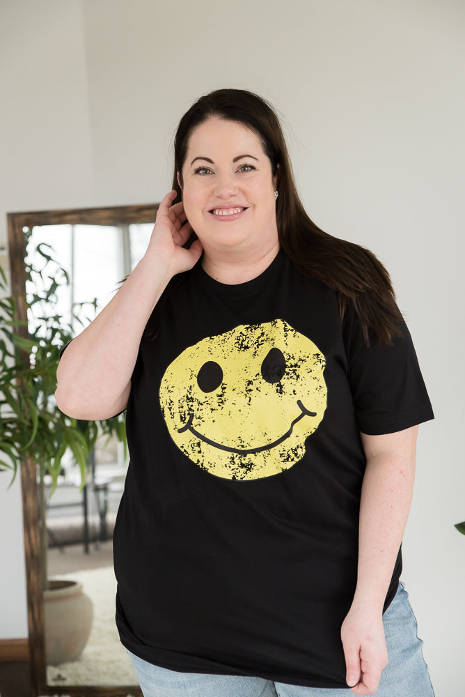 Vintage Smiley Face Graphic Tee