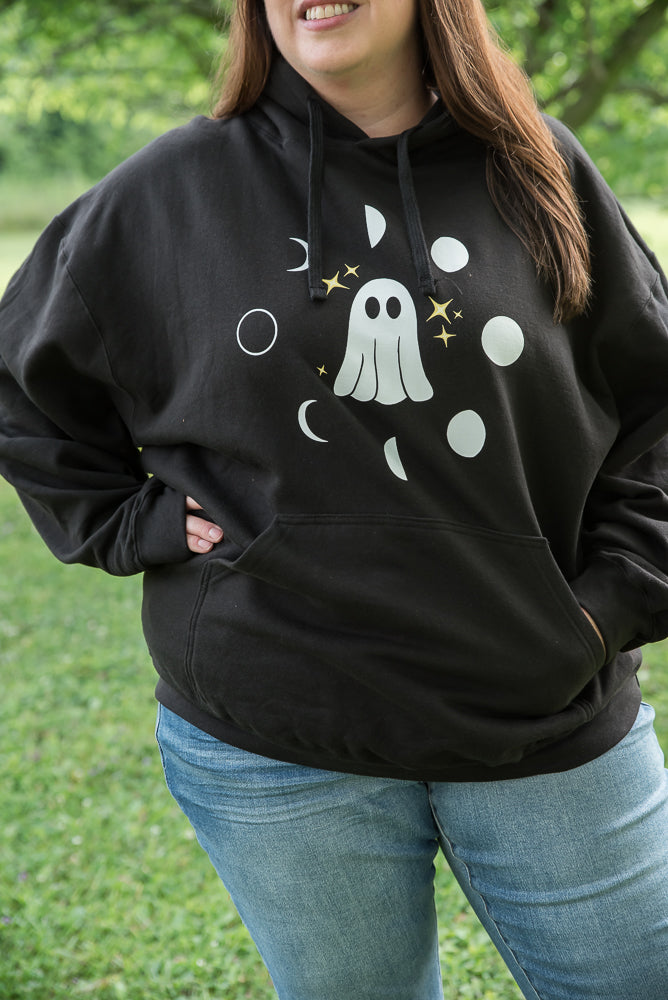 Phases of the Moon Graphic Hoodie
