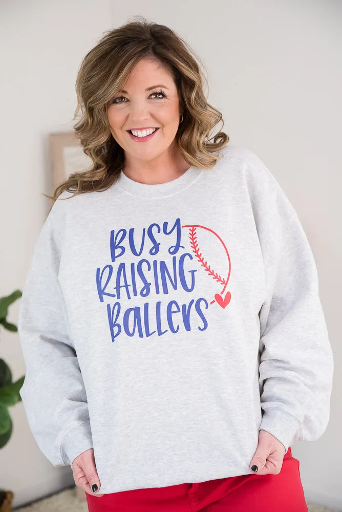 Busy Raising Ballers Crewneck