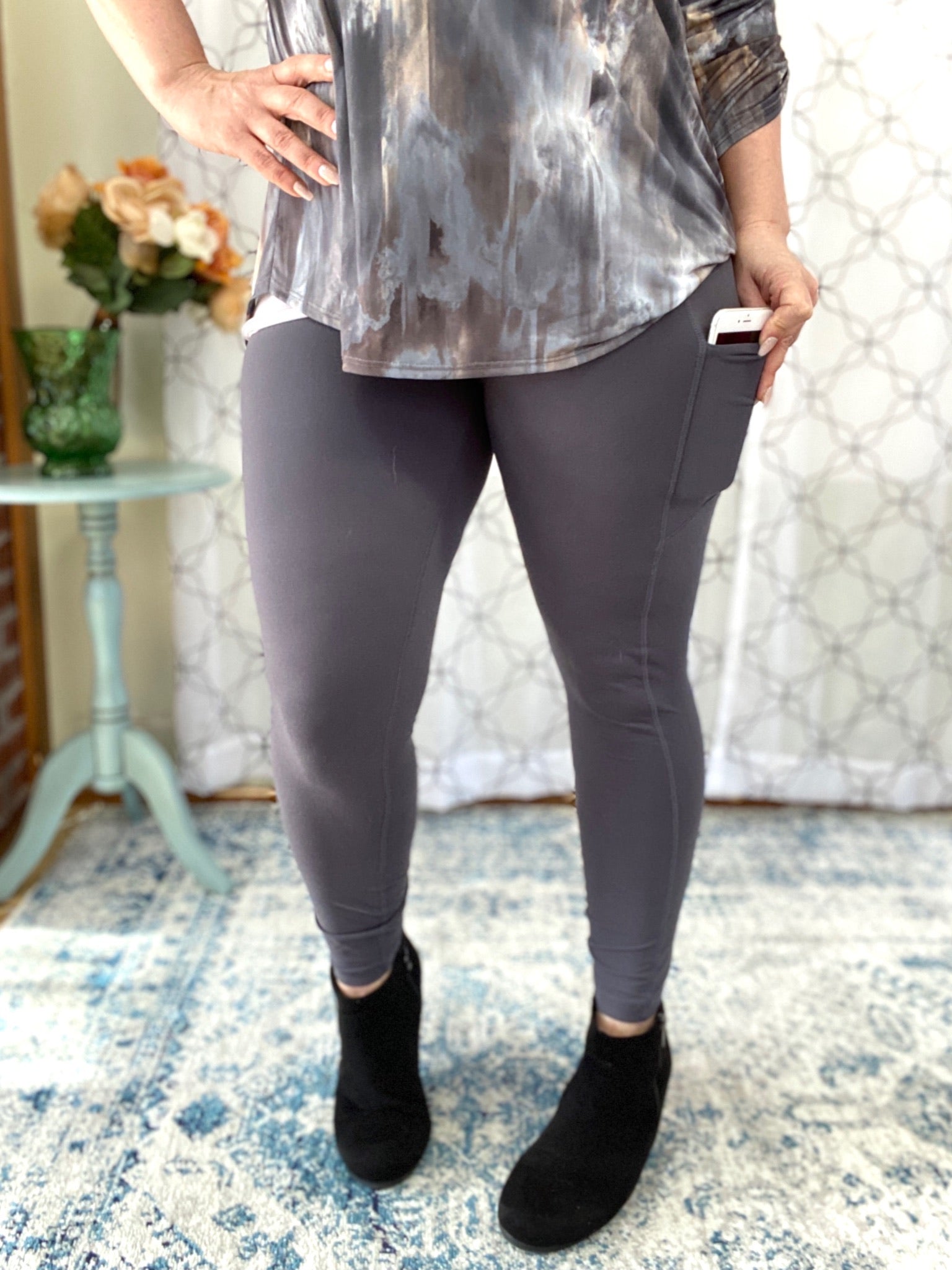 On The Go Leggings in Charcoal