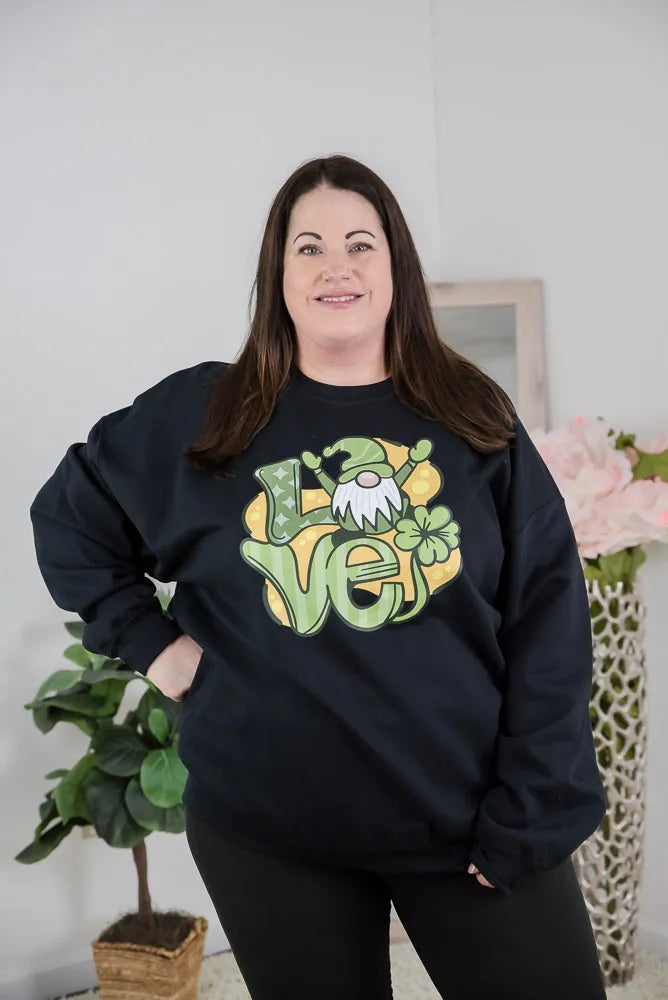 Shamrock Gnome Love Crewneck