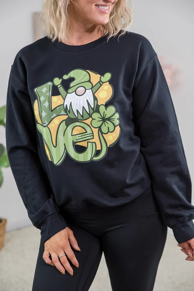 Shamrock Gnome Love Crewneck