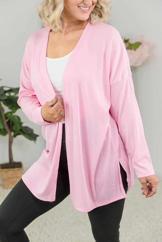 At Every Turn Cardigan in Pink