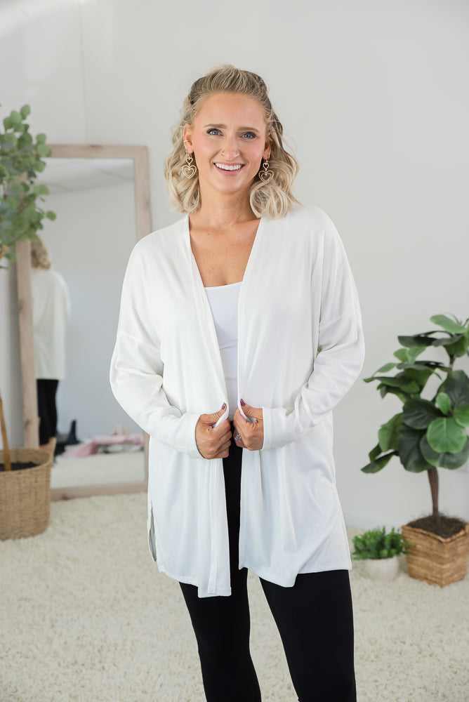 At Every Turn Cardigan in Ivory
