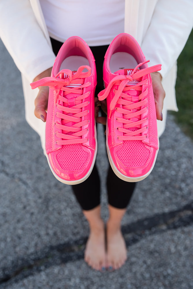 Candace Sneakers in Neon Pink