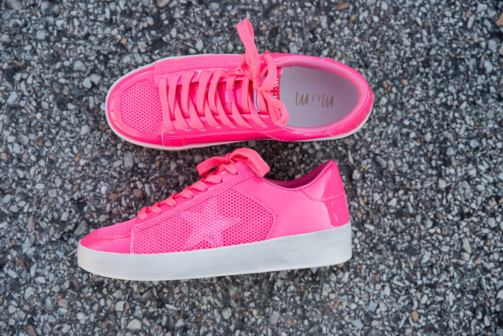 Candace Sneakers in Neon Pink